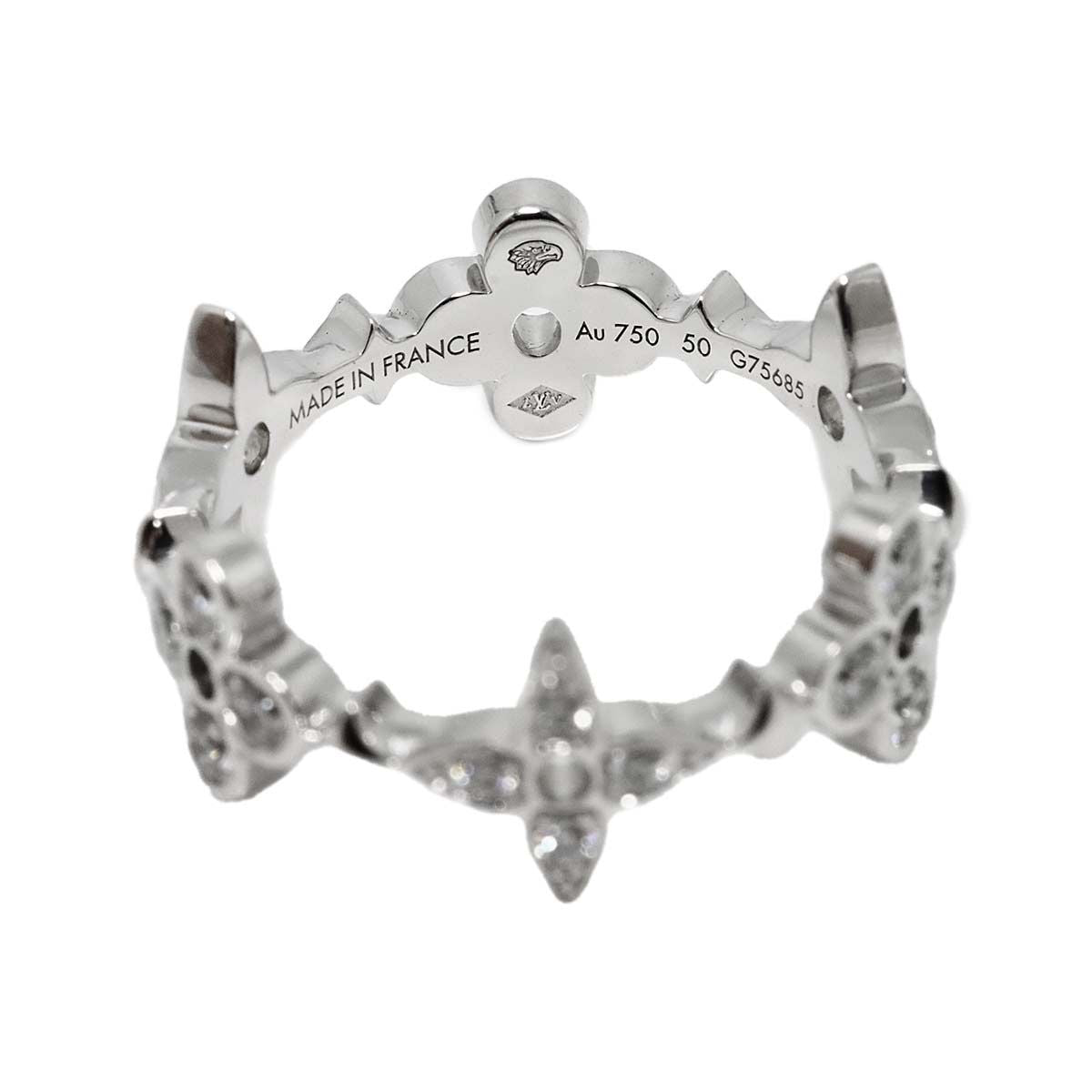 Louis Vuitton Fine Dantel 50 Ring Diamond 18k WG White Gold — view 4