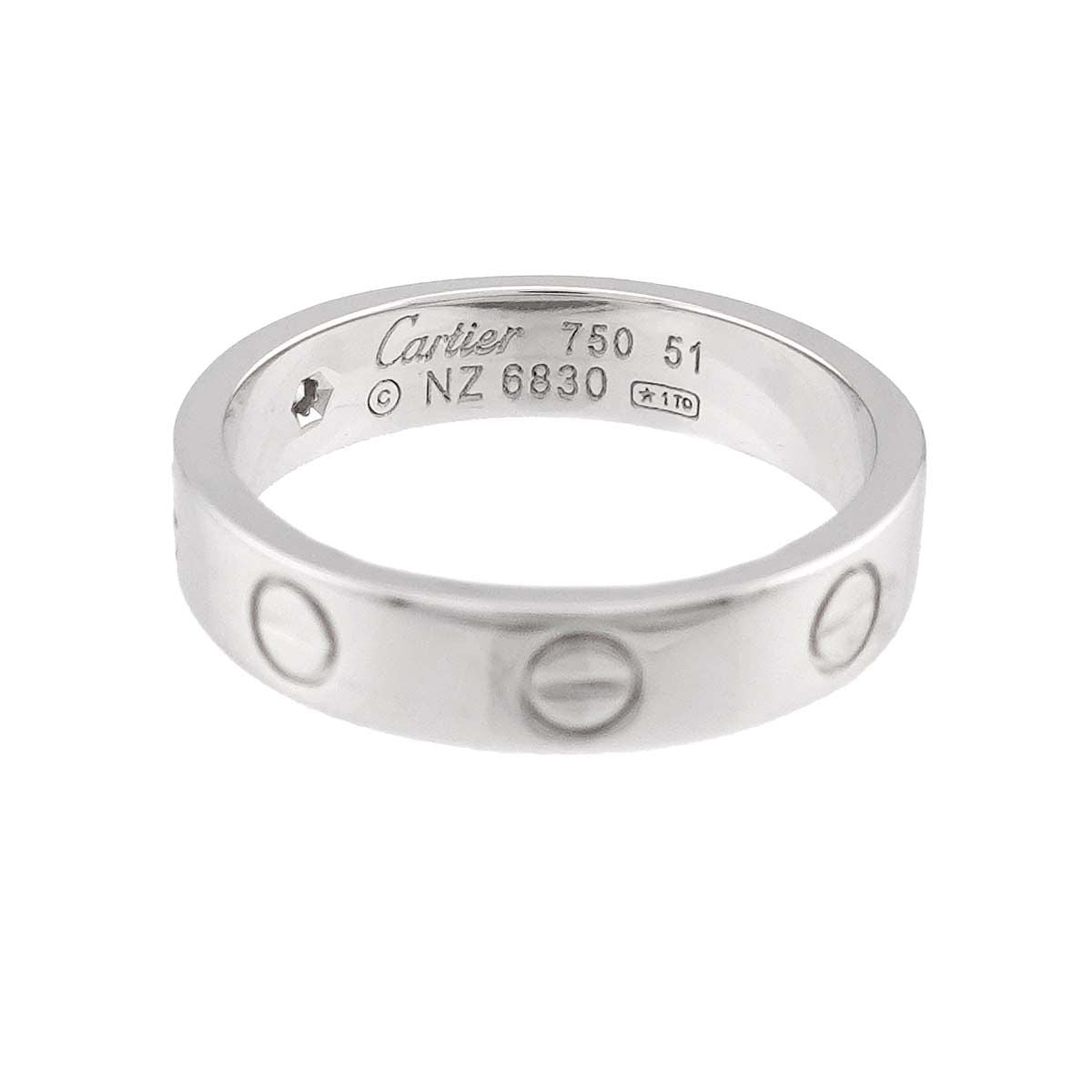 Cartier Mini Love 51 Ring Diamond 18k WG White Gold 750 — view 3