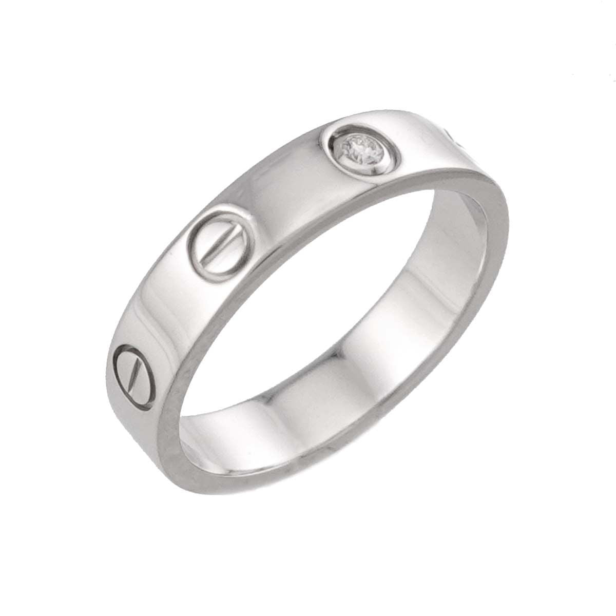 Cartier Mini Love 51 Ring Diamond 18k WG White Gold 750 — view 4