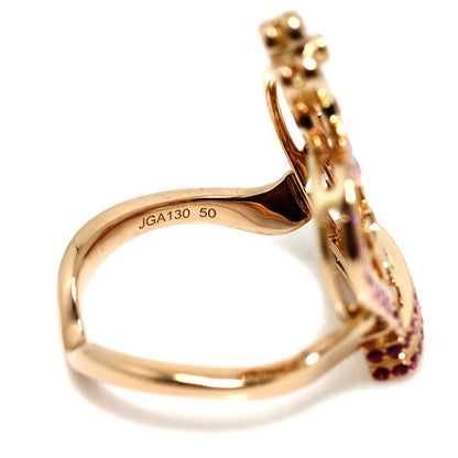 Louis Vuitton Bague Crown 50 Ring Saffiano Diamond 18k PG Pink Gold — view 4