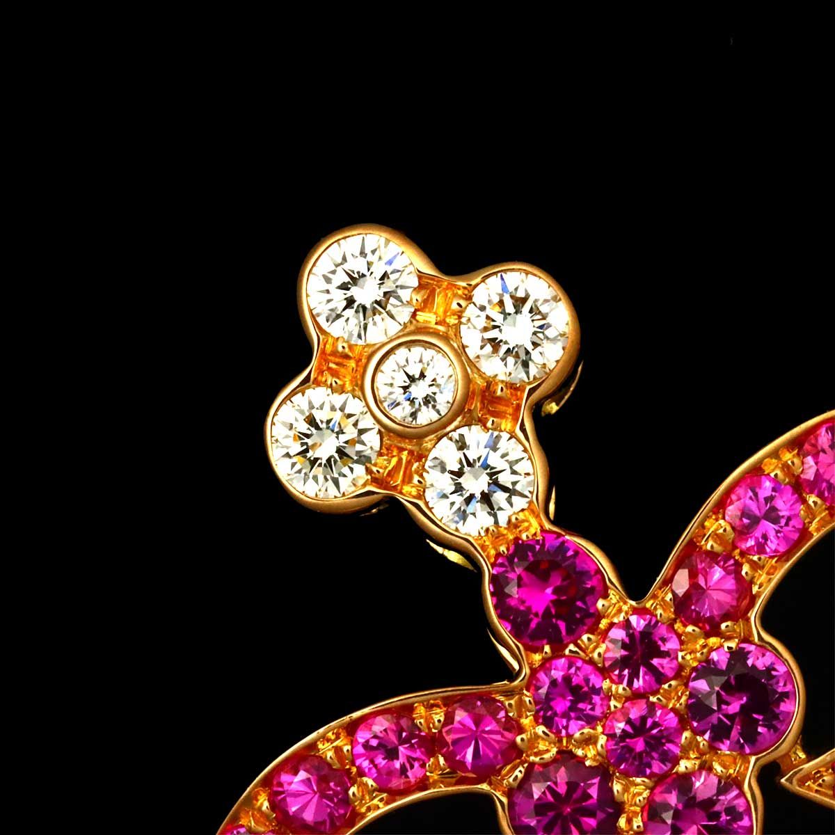 Louis Vuitton Bague Crown 50 Ring Saffiano Diamond 18k PG Pink Gold — view 7