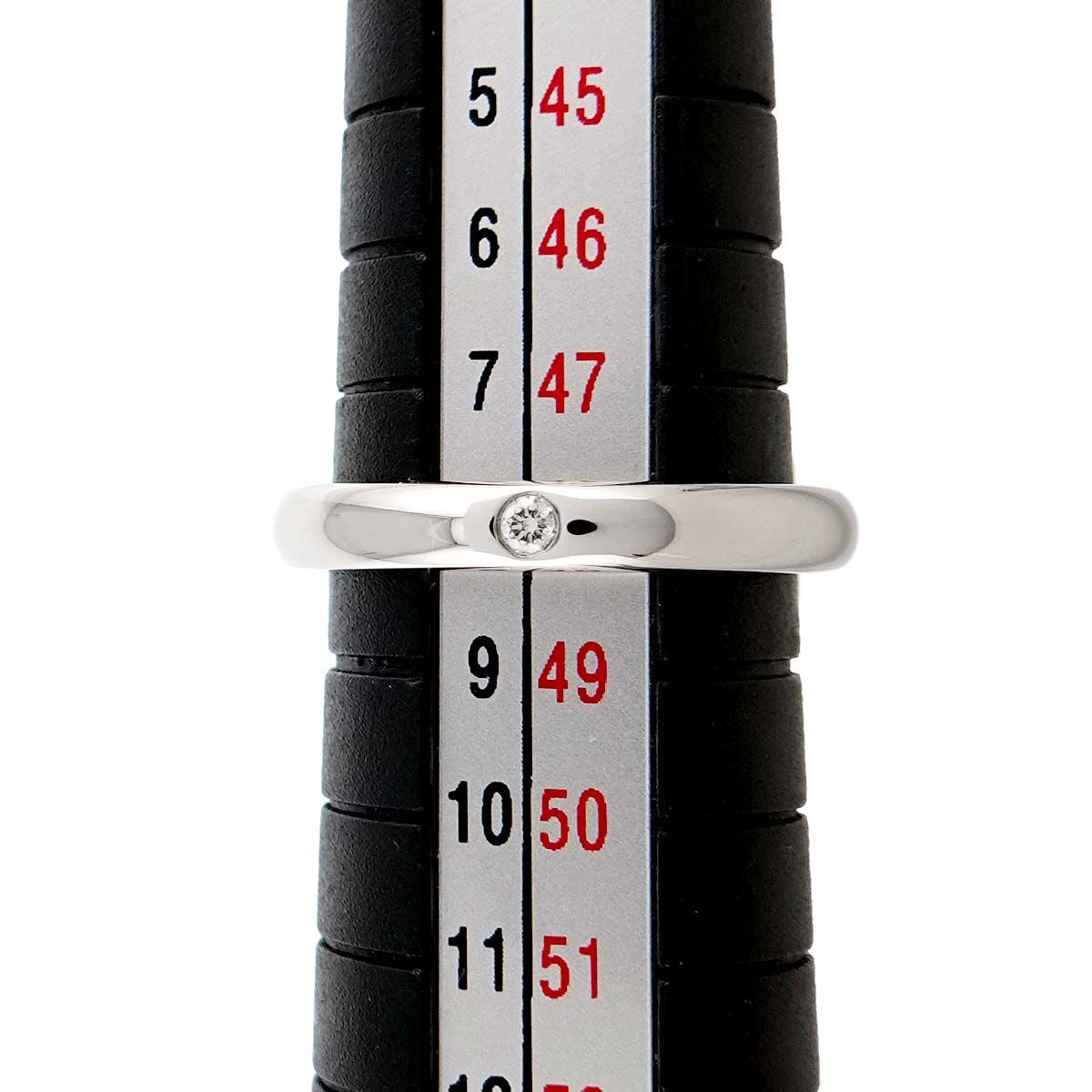 Tiffany & Co Stacking Band Ring Diamond Pt Platinum — view 6