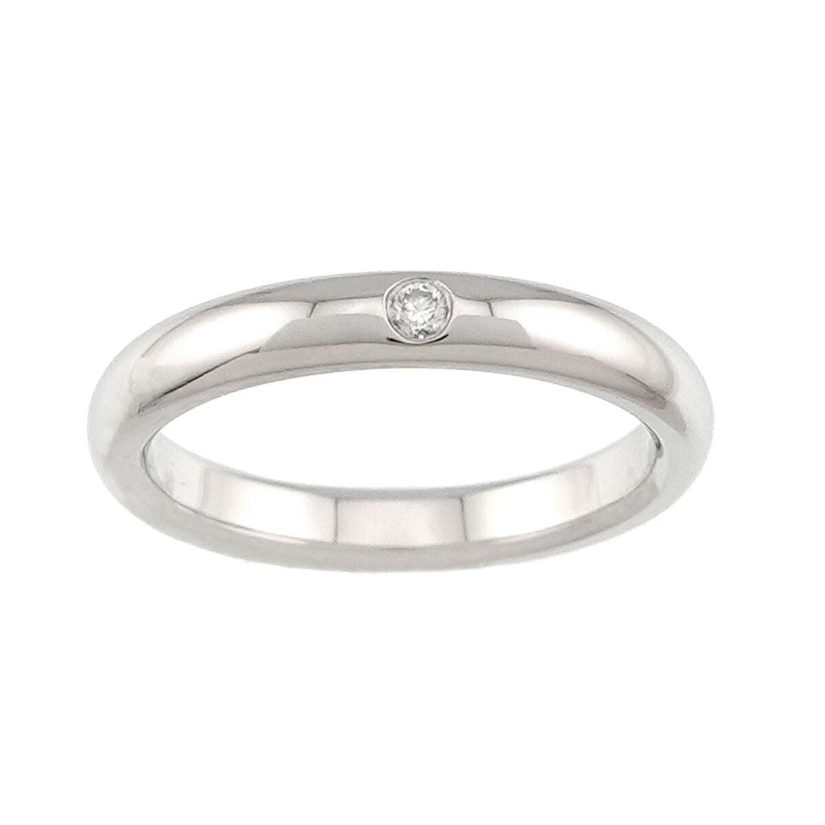 Tiffany & Co Stacking Band Ring Diamond Pt Platinum — view 2