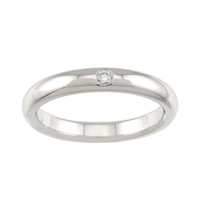 Tiffany & Co Stacking Band Ring Diamond Pt Platinum — view 2