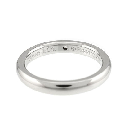 Tiffany & Co Stacking Band Ring Diamond Pt Platinum — view 3