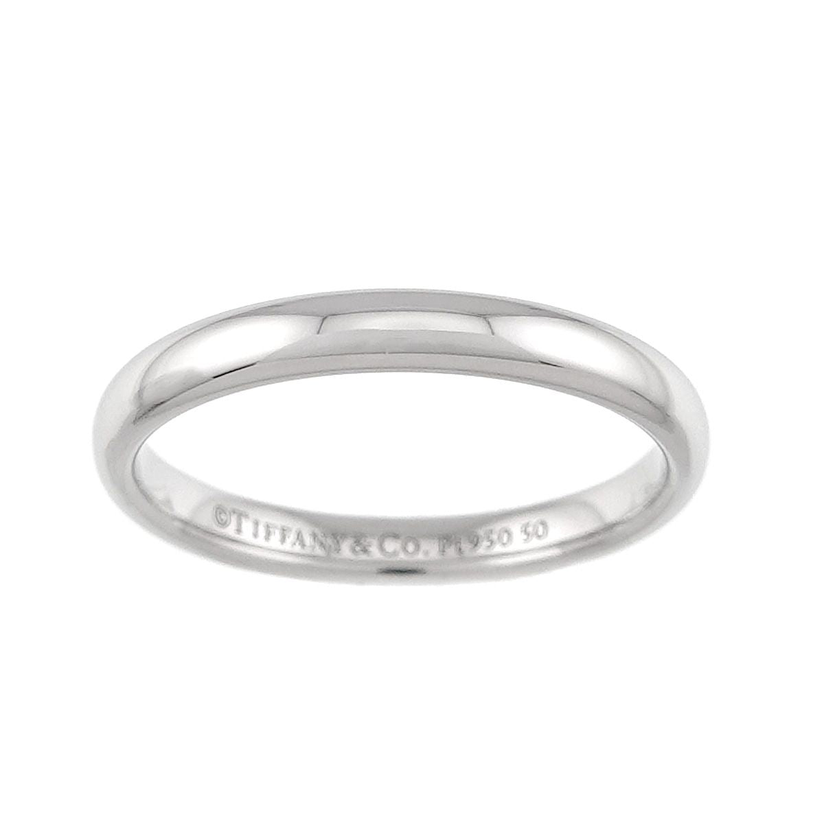 Tiffany & Co Forever Band Ring Pt Platinum Stacking — view 2