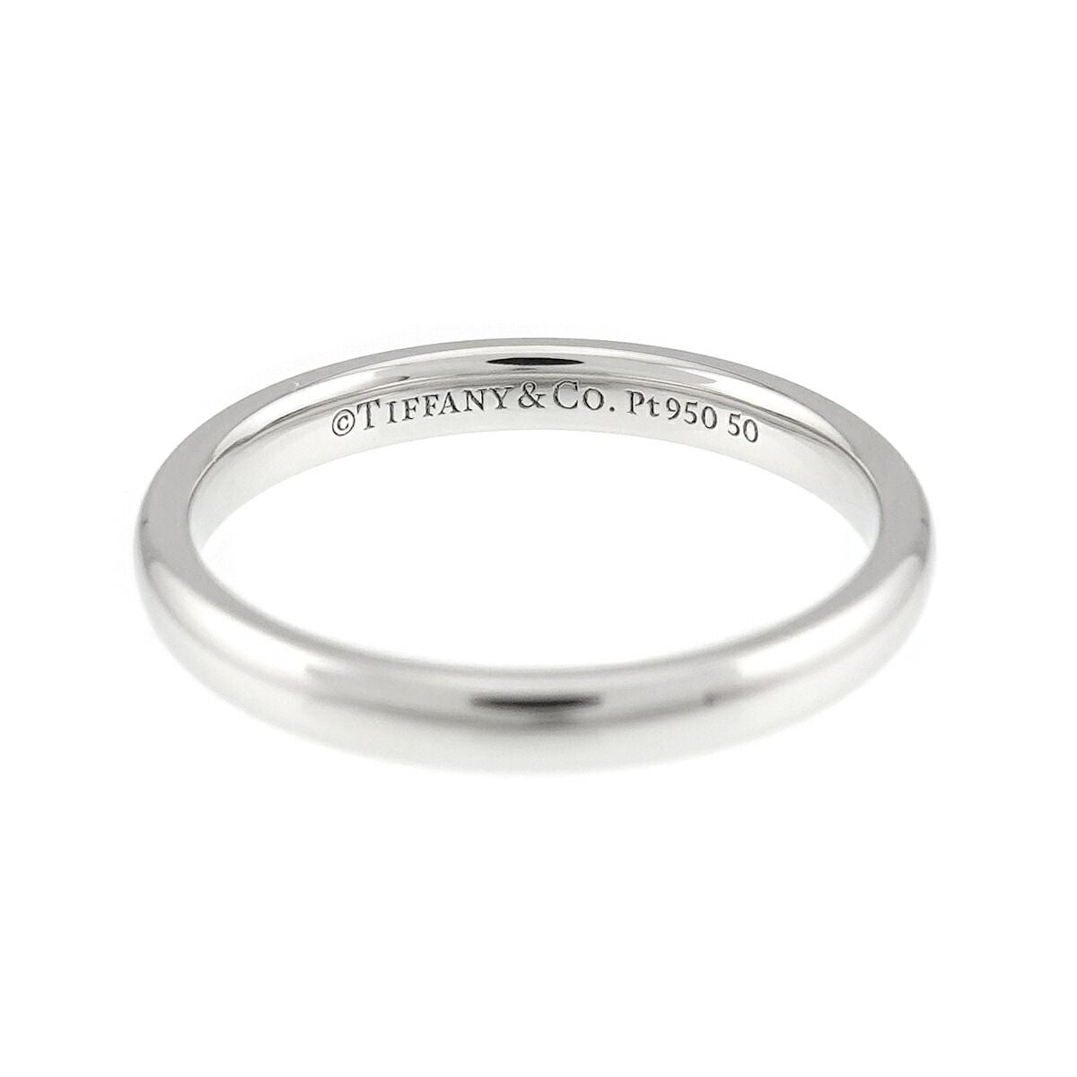 Tiffany & Co Forever Band Ring Pt Platinum Stacking — view 3