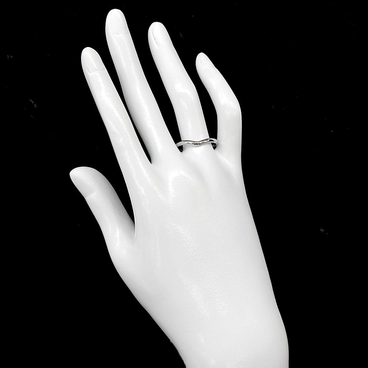 Tiffany & Co Curved Band Ring Pt Platinum — view 7