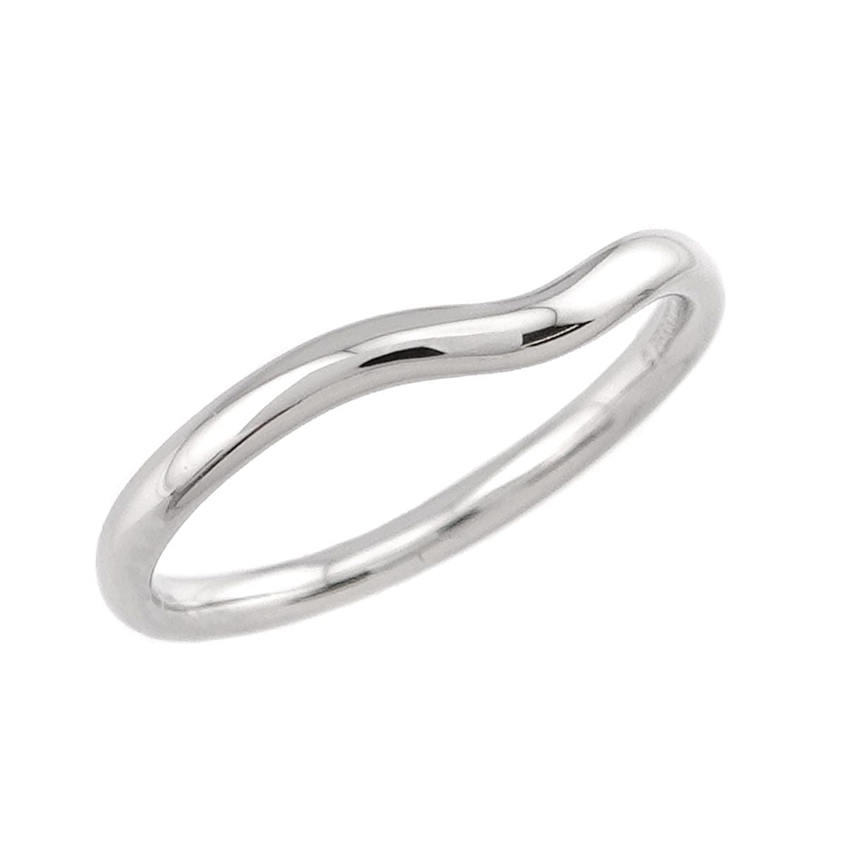 Tiffany & Co Curved Band Ring Pt Platinum — view 5