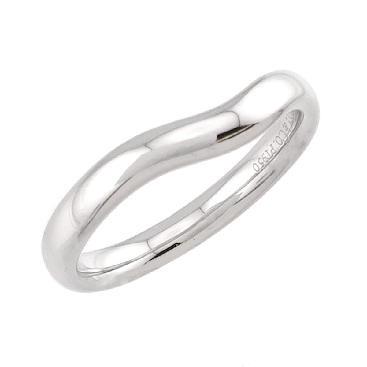 Tiffany & Co Wide Curved Band Ring Pt Platinum — view 5