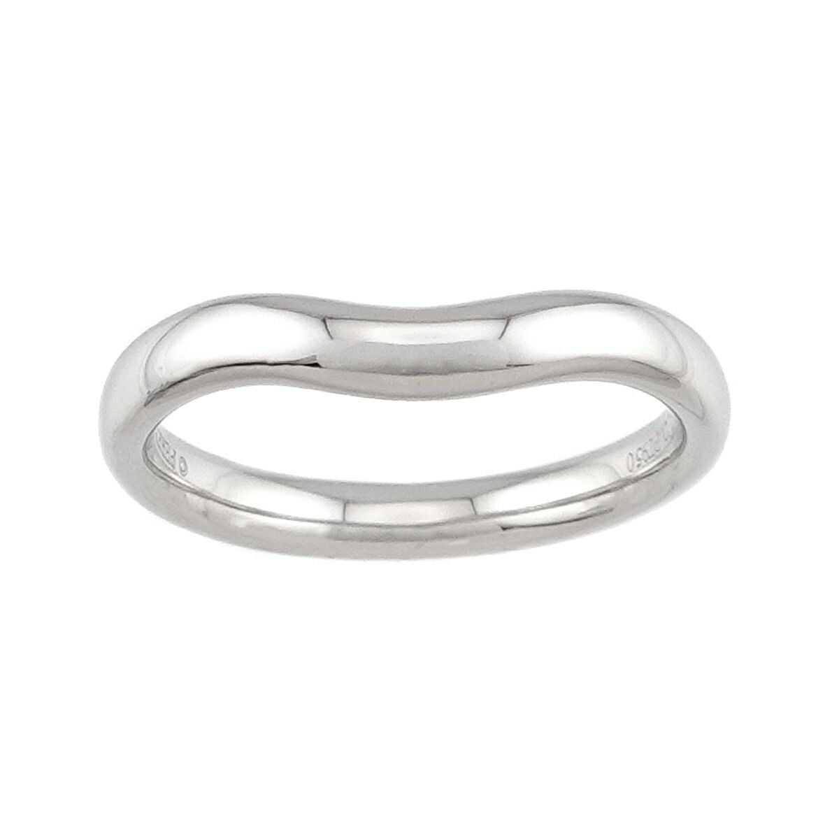 Tiffany & Co Wide Curved Band Ring Pt Platinum — view 2