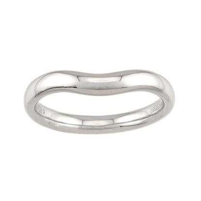 Tiffany & Co Wide Curved Band Ring Pt Platinum — view 2