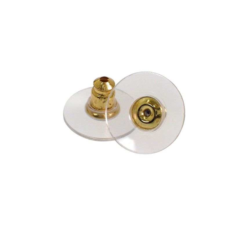 Chanel CC Square CC Logo Earrings Metal Gold Black — view 8