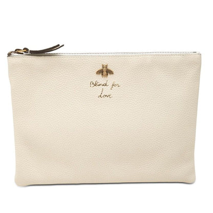 Gucci Animalier Bi Clutch Ivory Leather