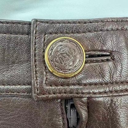 Loewe Skirt Leather Brown 38 — view 3