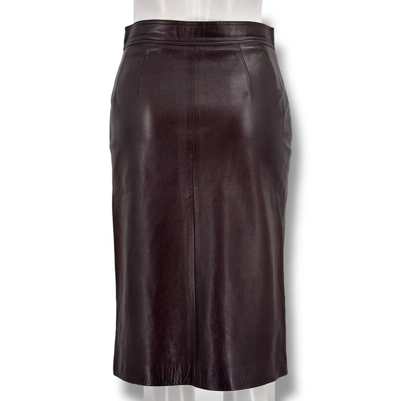 Loewe Skirt Leather Brown 38 — view 2