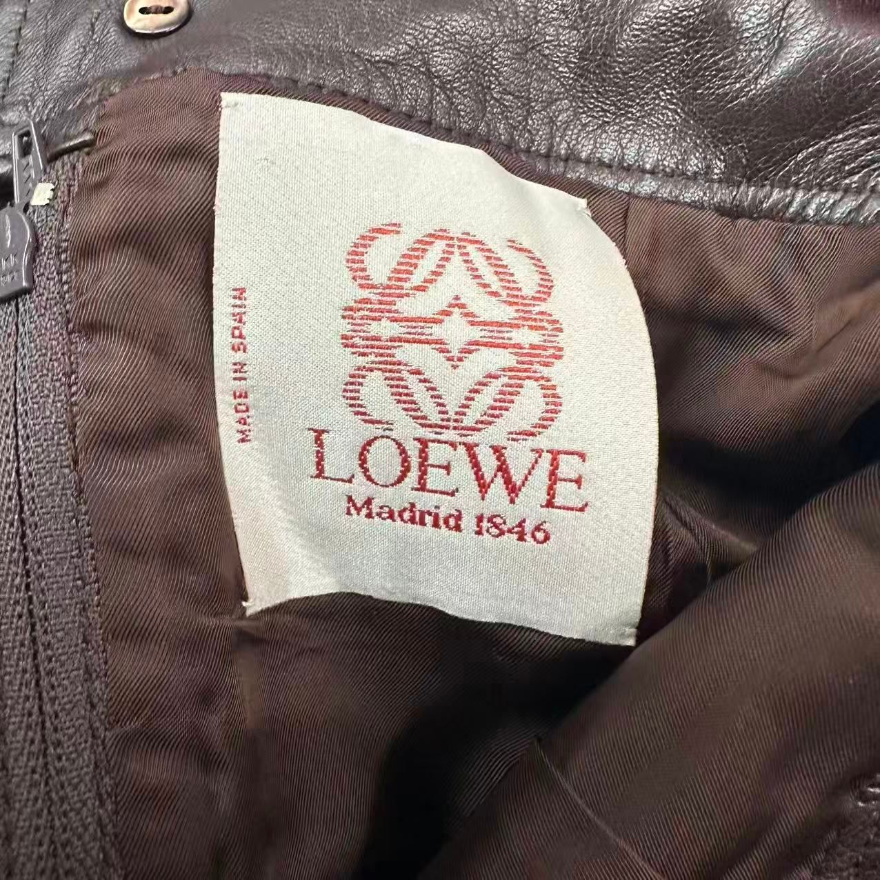 Loewe Skirt Leather Brown 38 — view 4