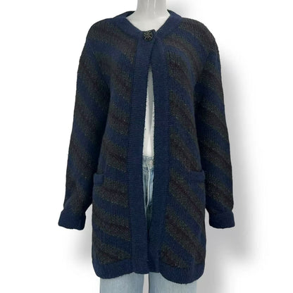 Chanel Coat Long Sleeve Gripoix Wool 38