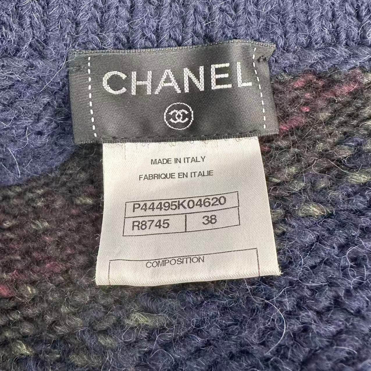 Chanel Coat Long Sleeve Gripoix Wool 38 — view 3