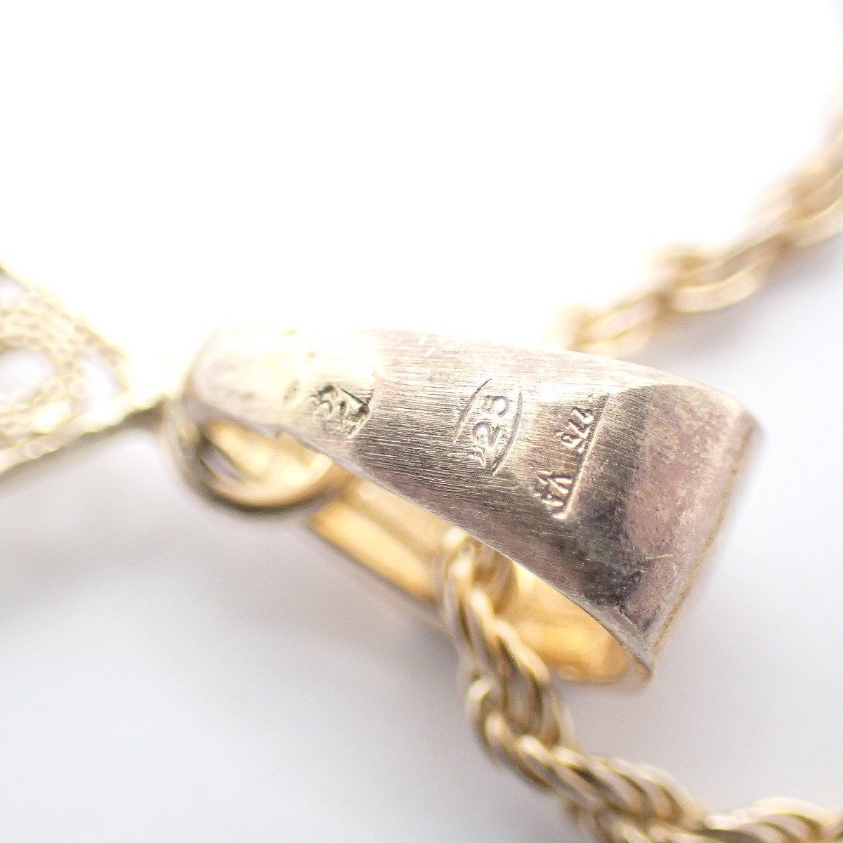 Dolce & Gabbana Cross Necklace 925 Sterling Silver Gold Pawn — view 4