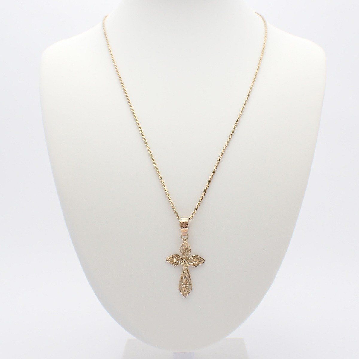 Dolce & Gabbana Cross Necklace 925 Sterling Silver Gold Pawn — view 8