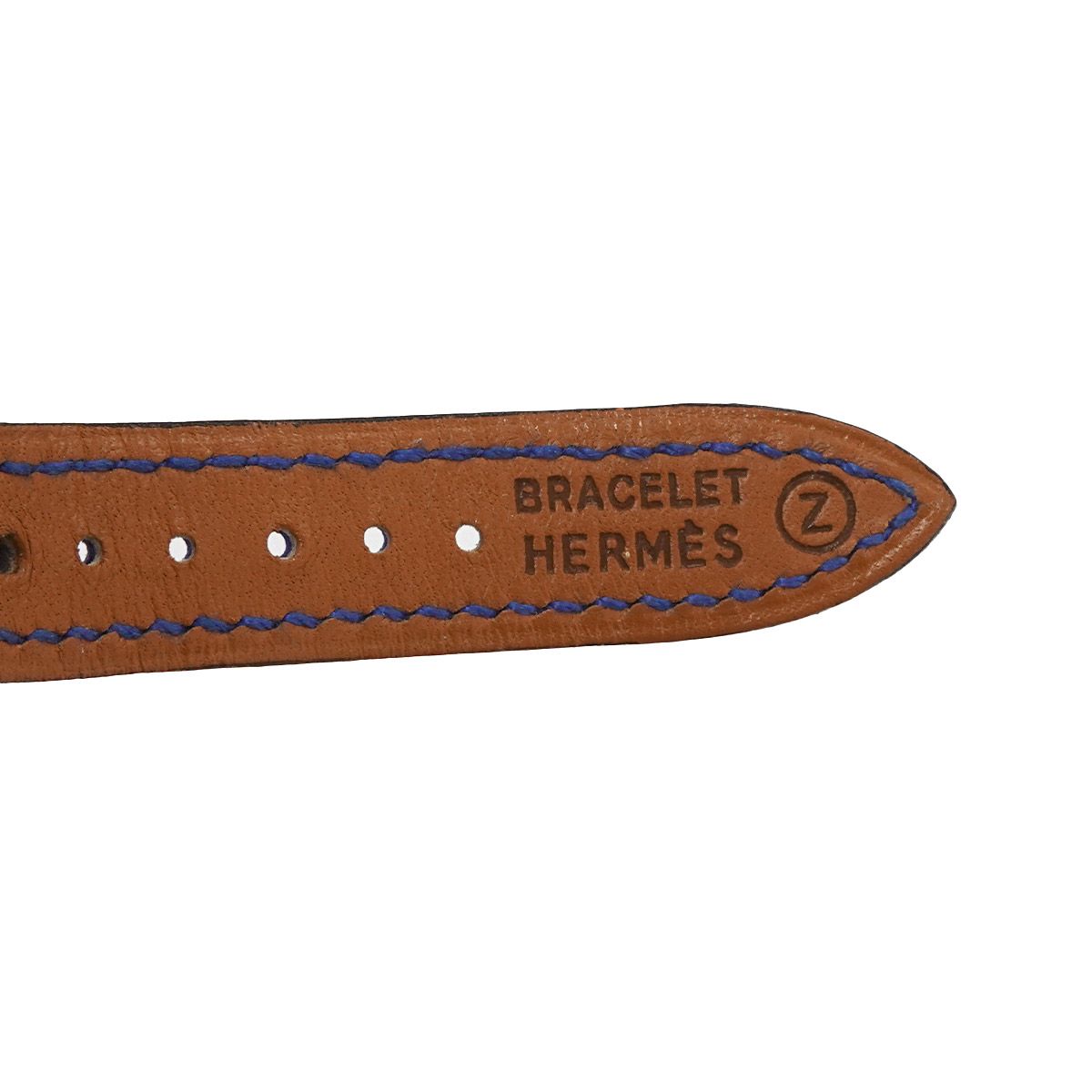 Hermes Kelly Watch Vintage Silver Blue Leather Quartz Cadena — view 7