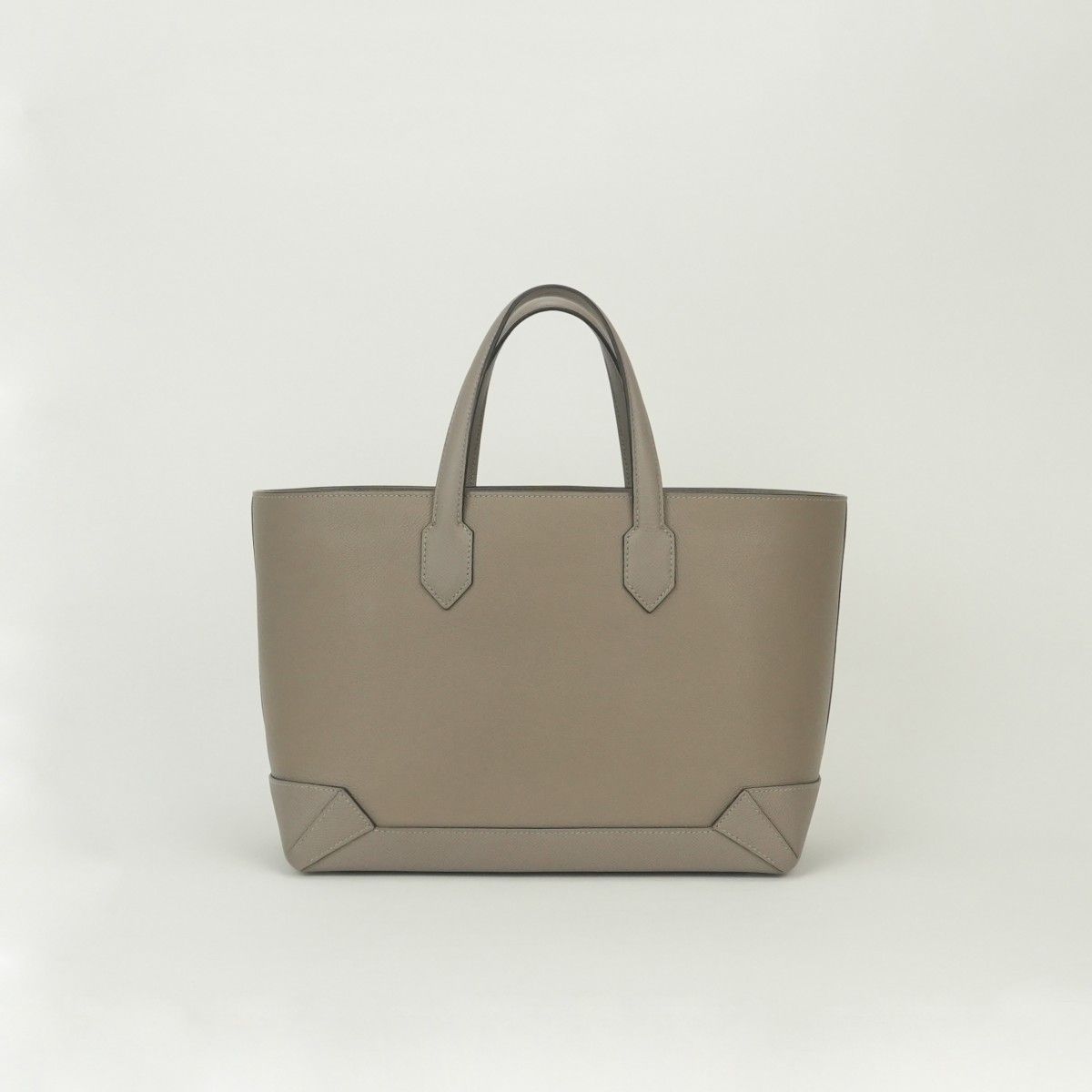 Hermes Maxi Box Cabas 30 Tote Color Epsom Gray Asphalt Silver Handbag
