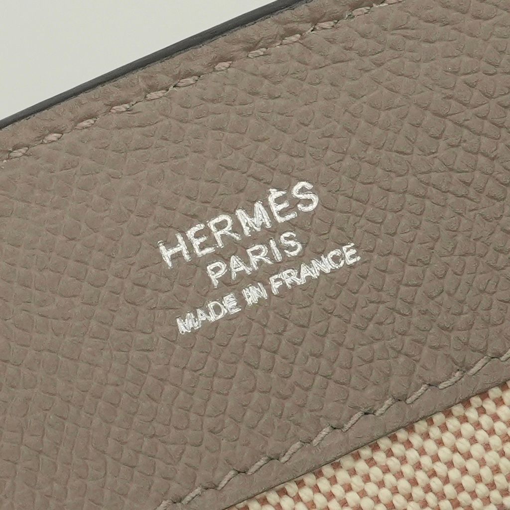 Hermes Maxi Box Cabas 30 Tote Color Epsom Gray Asphalt Silver Handbag — view 7