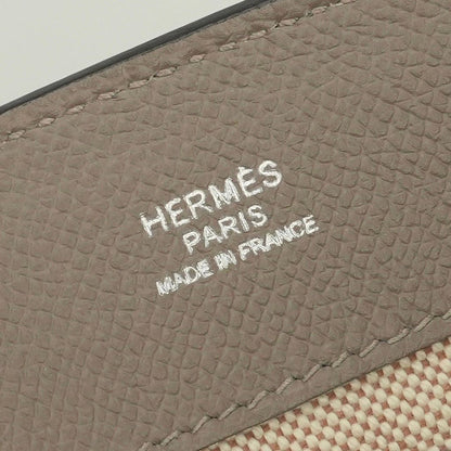 Hermes Maxi Box Cabas 30 Tote Color Epsom Gray Asphalt Silver Handbag — view 7