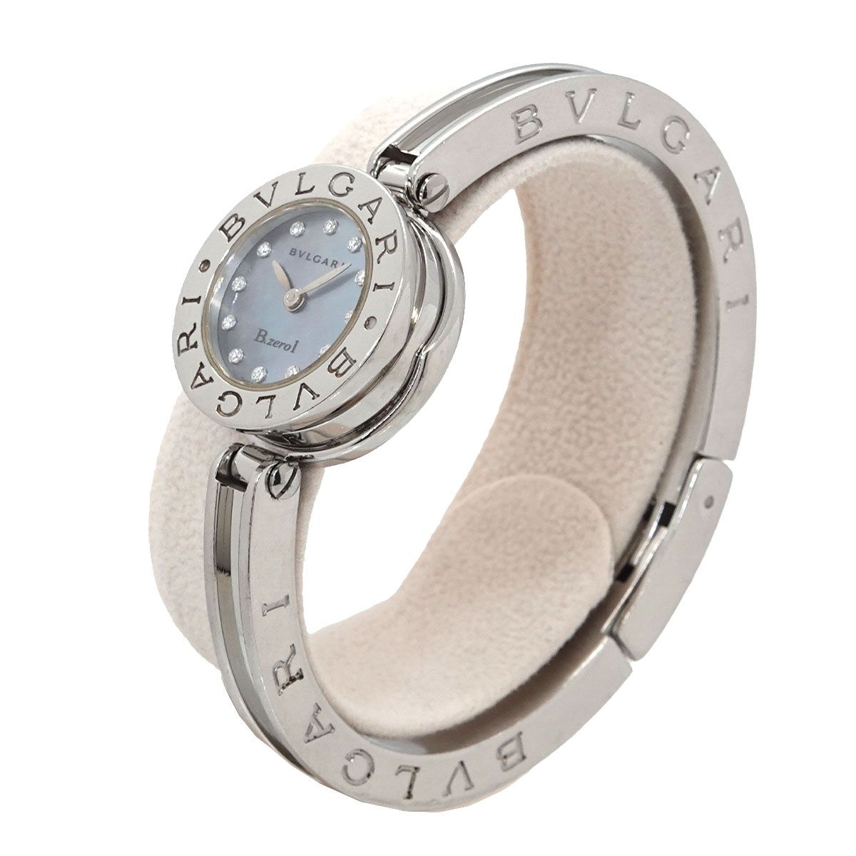 Bvlgari Bangle Watch Diamond Blue Shell Quartz — view 2