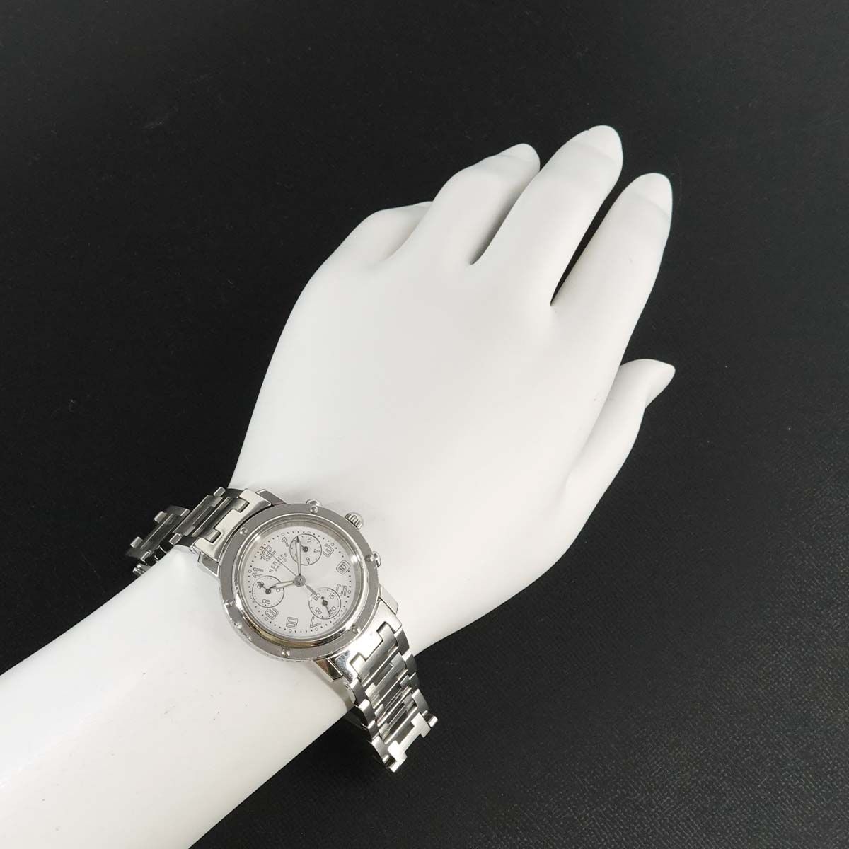 Hermes Clipper Chronograph Vintage Watch Date Quartz — view 3
