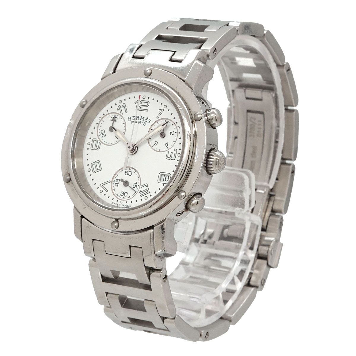 Hermes Clipper Chronograph Vintage Watch Date Quartz — view 2
