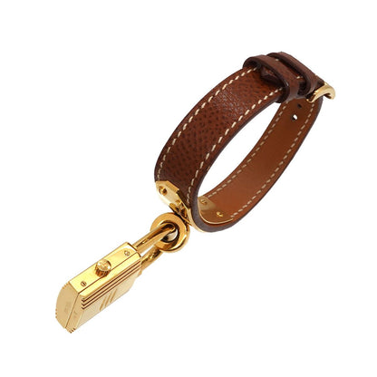 Hermes Kelly Watch Vintage White Brown Quartz Cadena — view 6