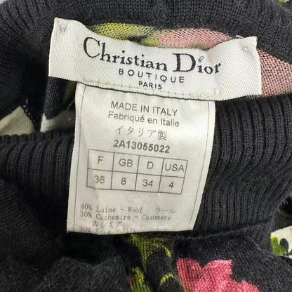 Dior Top Long Sleeve Knit Top Wool Cashmere Multicolor 36 Sweater — view 4