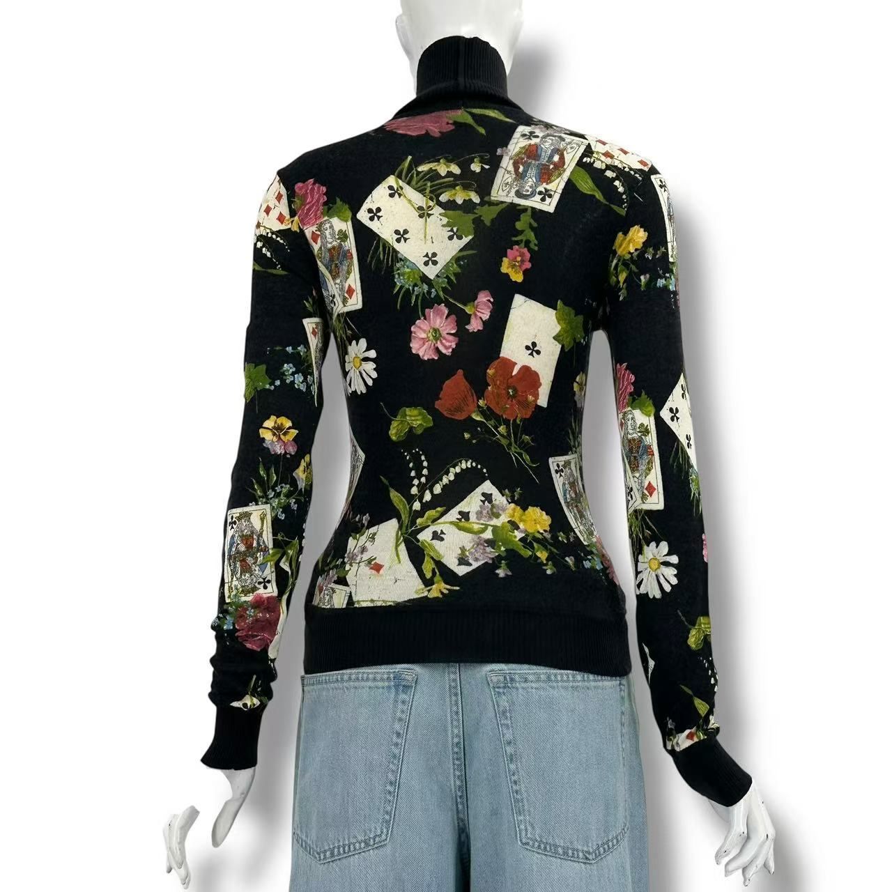 Dior Top Long Sleeve Knit Top Wool Cashmere Multicolor 36 Sweater — view 2