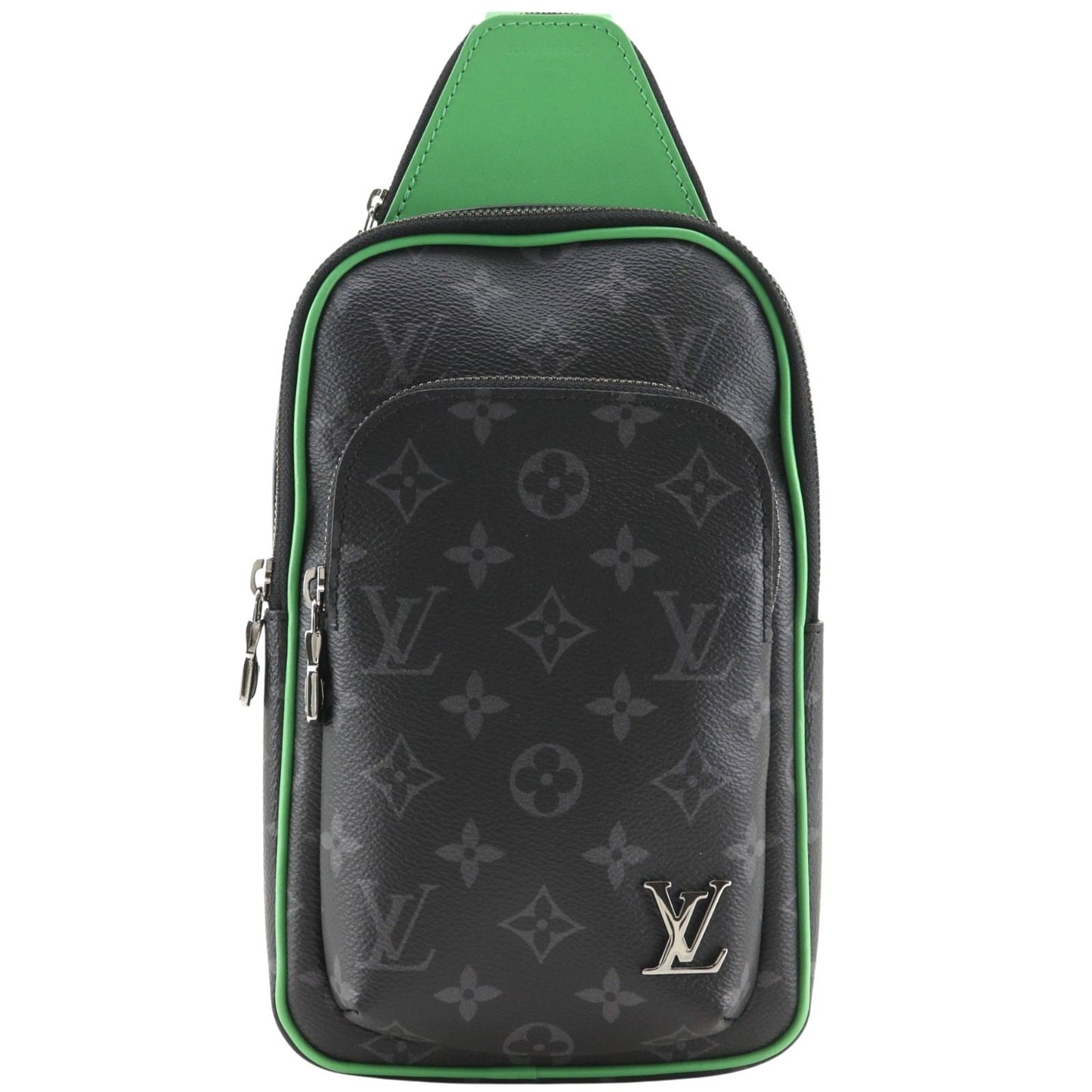 Louis Vuitton Avenue Sling Bag PM Monogram Eclipse Canvas Bamb Green Black