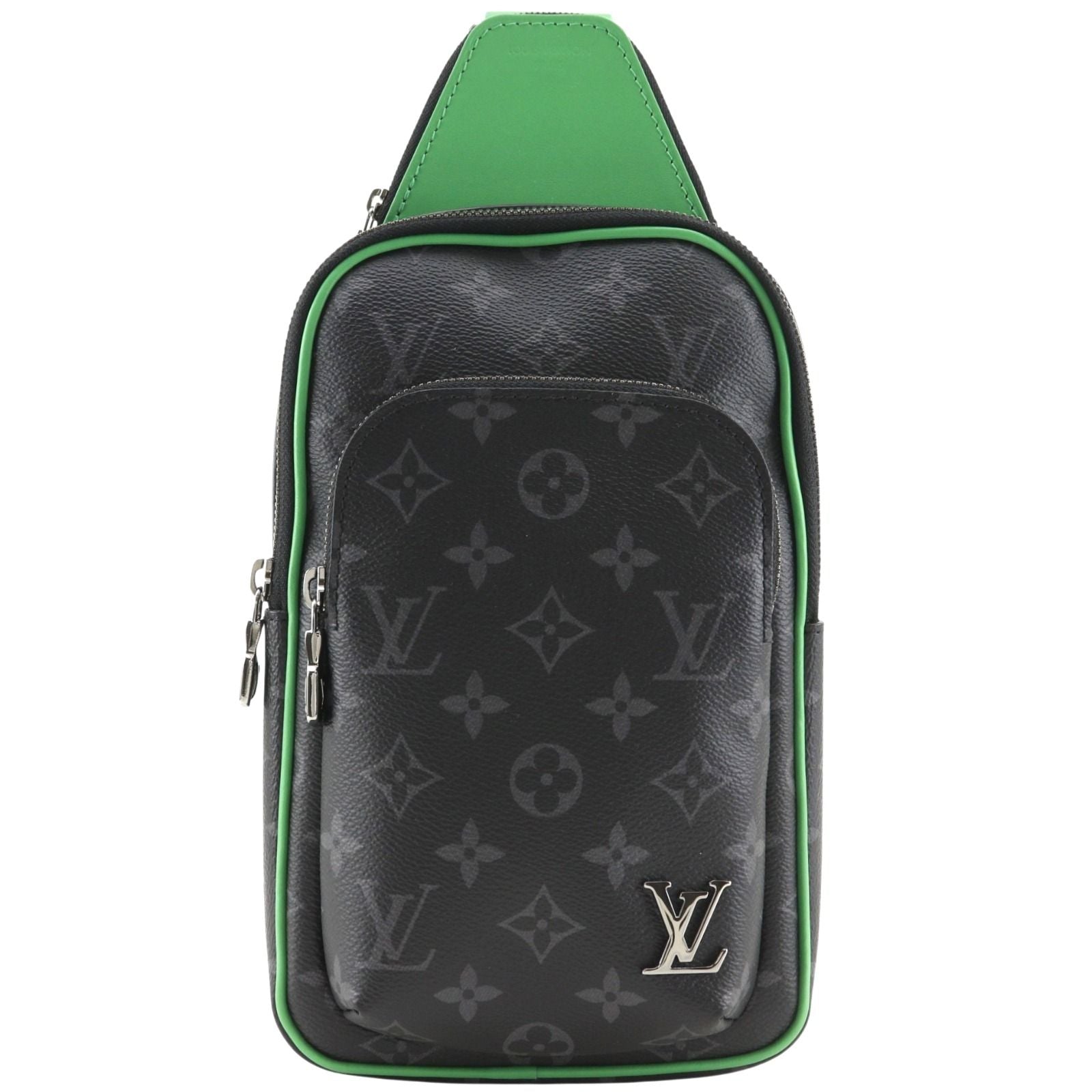 Louis Vuitton Avenue Sling Bag PM Monogram Eclipse Canvas Bamb Green Black