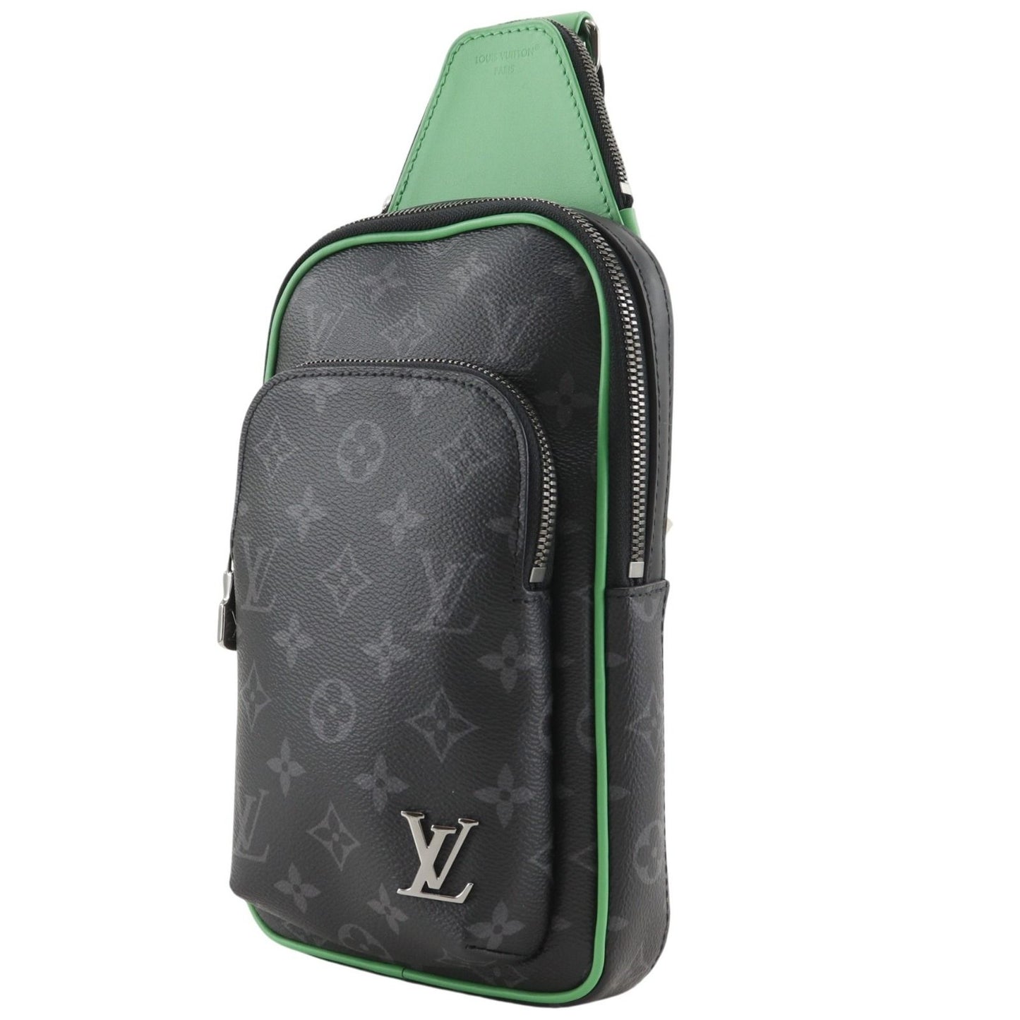 Louis Vuitton Avenue Sling Bag PM Monogram Eclipse Canvas Bamb Green Black — view 2