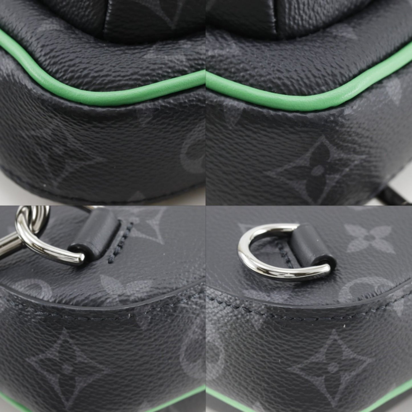 Louis Vuitton Avenue Sling Bag PM Monogram Eclipse Canvas Bamb Green Black — view 4
