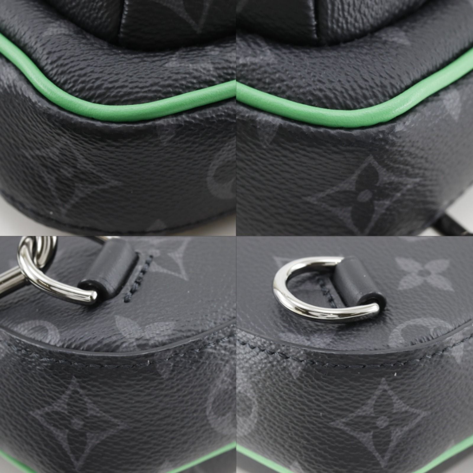 Louis Vuitton Avenue Sling Bag PM Monogram Eclipse Canvas Bamb Green Black — view 4
