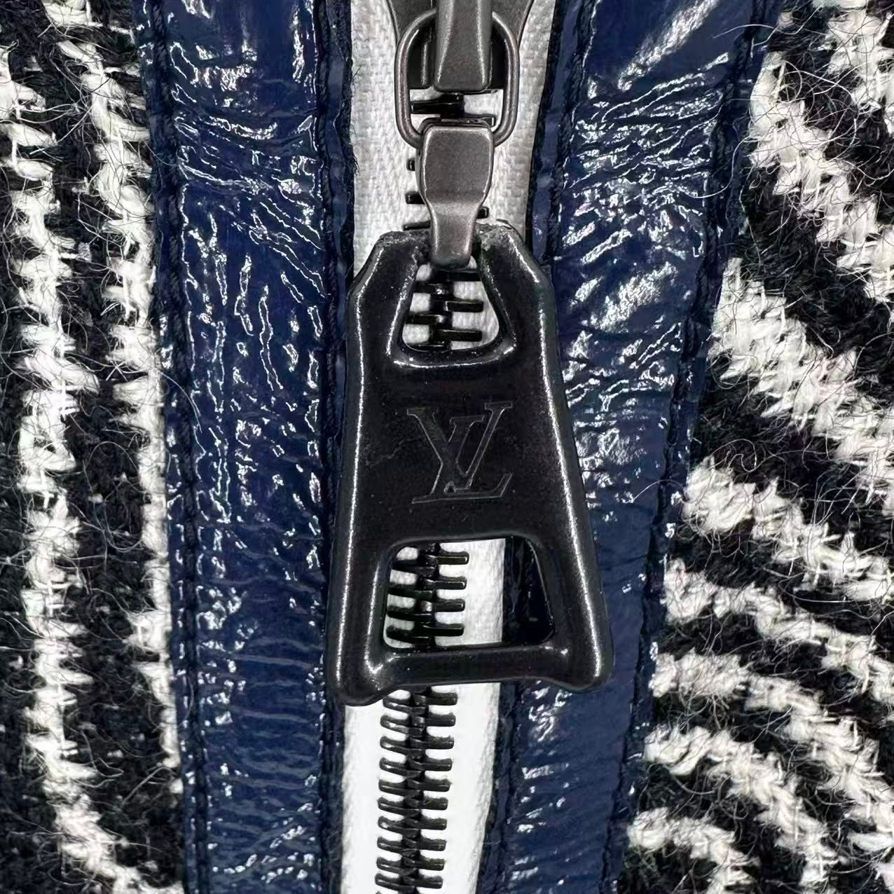 Louis Vuitton Jacket & Skirt Set Wool Double Face Black All Over Pattern — view 5