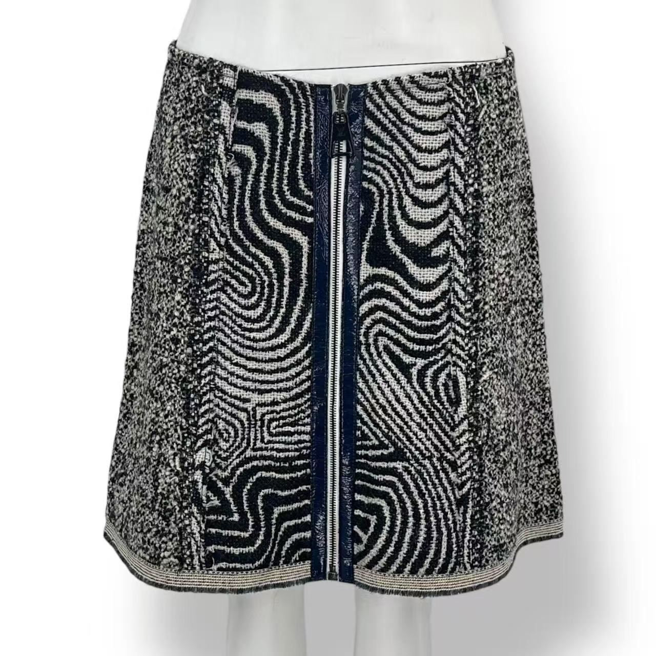 Louis Vuitton Jacket & Skirt Set Wool Double Face Black All Over Pattern — view 4