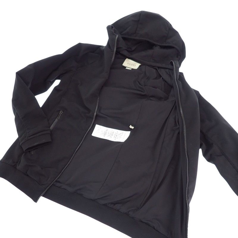 Gucci Zip Hoodie S Top Hooded Jacket Stretch Nylon Polyurethane Gym Running — view 5