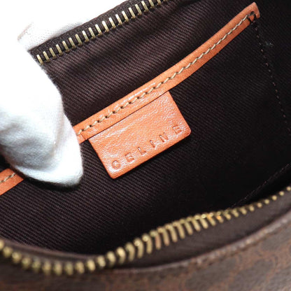 Celine Macadam Hand Bag Leather Brown Gold Vintage — view 7