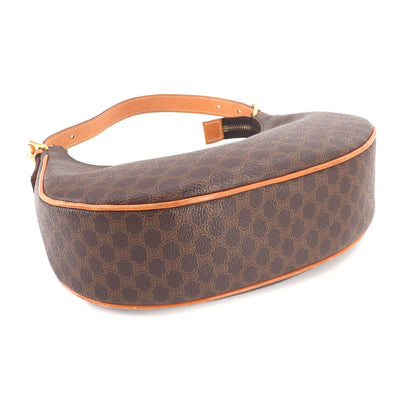 Celine Macadam Hand Bag Leather Brown Gold Vintage — view 4
