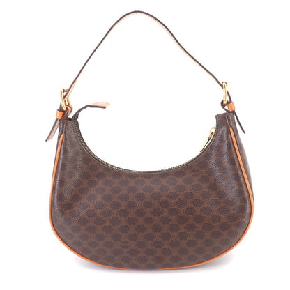 Celine Macadam Hand Bag Leather Brown Gold Vintage — view 2