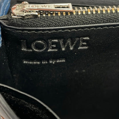 Loewe Wallet Puzzle Navy Blue Gray Dark Leather — view 6