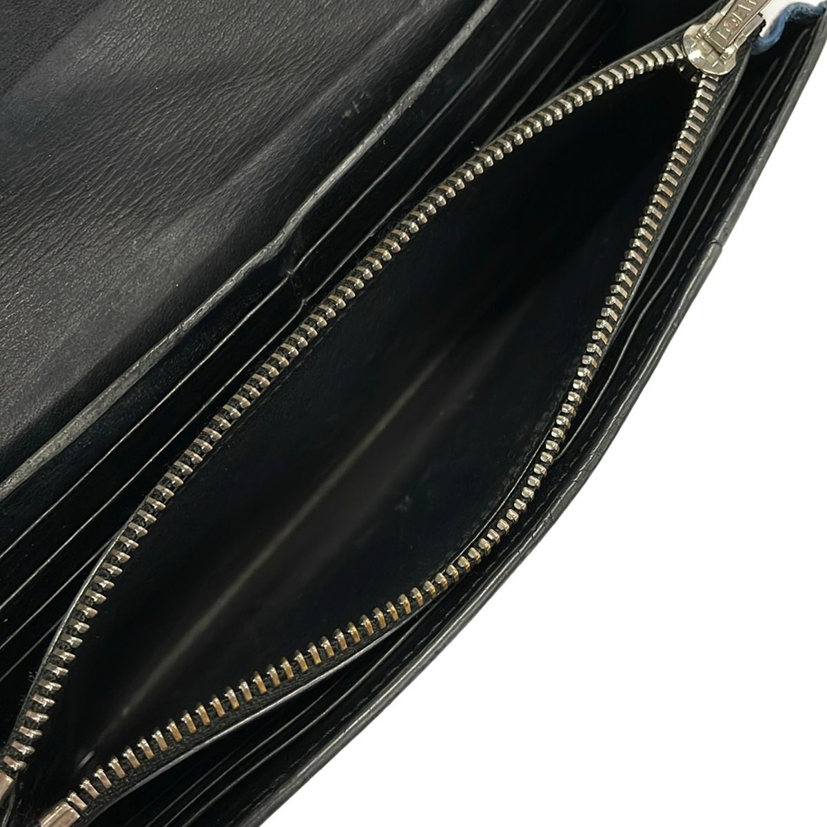 Loewe Wallet Puzzle Navy Blue Gray Dark Leather — view 5