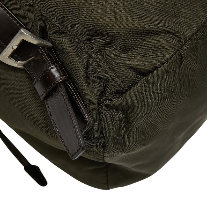 Prada Backpack Green Nylon Leather — view 7