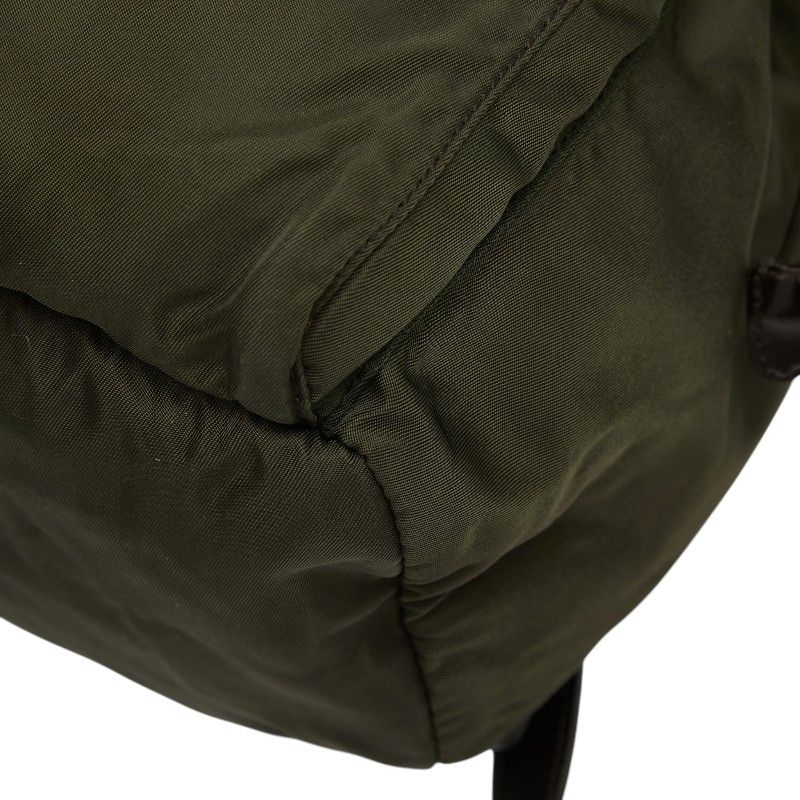 Prada Backpack Green Nylon Leather — view 4